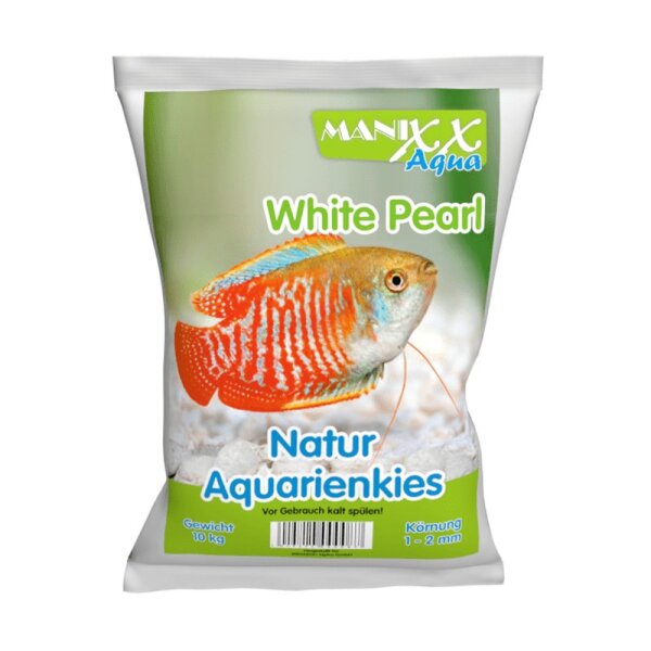 MANIXX Aqua Naturkies White Pearl, 1-2mm,10kg