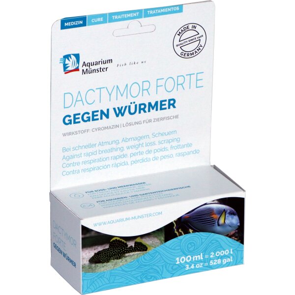 Aquarium Münster DACTYMOR FORTE - Gegen Würmer bei Zierfischen - 100ml