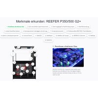 Red Sea Reefer MAX Peninsula 350 G2+ System, Raumteiler Schwarz und Wei&szlig;