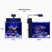 Red Sea MAX NANO Peninsula komplettes Riffsystem, Schwarz und Wei&szlig;