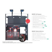 Red Sea REEFER Peninsula G2+ 350 Deluxe System, Raumteiler, Schwarz und Wei&szlig; - 2x RL90 + H&auml;ngehalterung