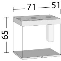 Lido 200 LED helles Holz Aquarium