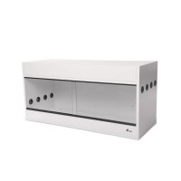 Holzterrarium Premium mit Staufach wei&szlig; 120x50x72 cm