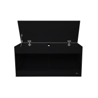 Holzterrarium Premium schwarz 150x80x92 cm (Staufach)