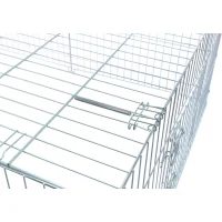 Freilaufgehege mit Abdeckung, Metall 144x58x116 cm