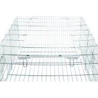 Freilaufgehege mit Abdeckung, Metall 216x65x116 cm