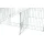 Freilaufgehege mit Abdeckung, Metall 216x65x116 cm