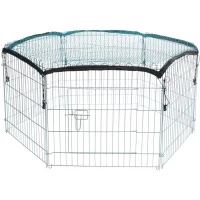 Freilaufgehege mit Schutznetz &oslash; 126 &times; 58 cm