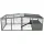 Freilaufgehege XL mit Abdeckung, Holz, grau 233x79x116 cm