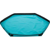 Freilauf mit Netz/Boden, Meerschwein, Polyester, t&uuml;rkis/hellgrau &oslash; 130 &times; 55 cm