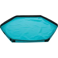 Freilauf mit Netz/Boden, Zwergkaninchen, Polyester, t&uuml;rkis/hellgrau &oslash; 150 &times; 65 cm