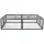 Freilaufgehege mit Abdeckung, Holz, grau 174x48x109