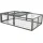 Freilaufgehege mit Abdeckung, Holz, grau 174x48x109