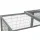 Freilaufgehege mit Abdeckung, Holz, grau 174x48x109