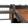 Freilaufgehege mit Abdeckung, Holz, grau 174x48x109