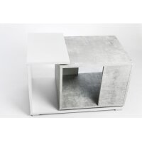 DUO Unterschrank f&uuml;r Terrarien 90x60x50 Wei&szlig; - Beton