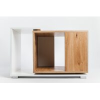 DUO Unterschrank f&uuml;r Terrarien 90x60x50 Wei&szlig; - Artisan Eiche