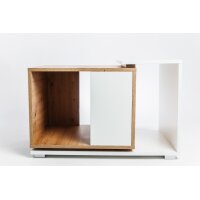 DUO Unterschrank f&uuml;r Terrarien 90x60x50 Wei&szlig; - Artisan Eiche