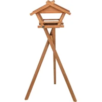 Futterhaus mit Ständer, Kiefernholz, braun 52...
