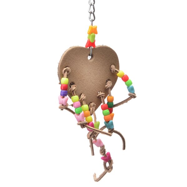 Happy Leather Heart Small