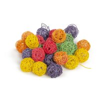 DIY 25 bunte Bastkugeln