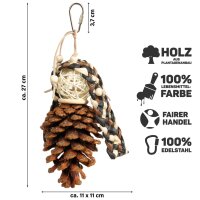 Cones Charm - natürliches Vogelspielzeug mit...