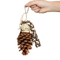 Cones Charm - nat&uuml;rliches Vogelspielzeug mit Kiefernzapfen
