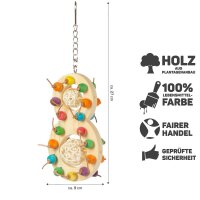 Die bunte 8 - Geschicklichkeitsspielzeug für Papageien