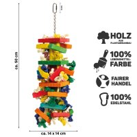 Big Blocks Adventure - XL Papageinspielzeug aus Holz